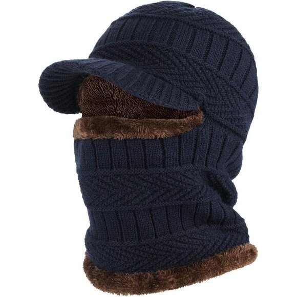 Winter Balaclava Thermal Ski Beanie Hat with Neck Warmer for Cycling and Skiing - Picture 1 of 7